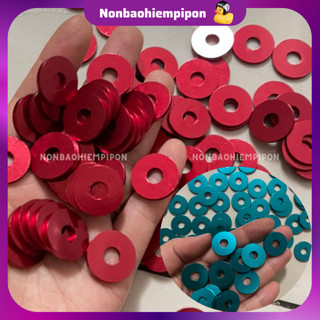 Long đền nhôm đỏ , lông đền đỏ trơn 4ly 5ly 6ly 8ly 10ly 12ly 14ly 4ly 5ly 6ly lốc máy
