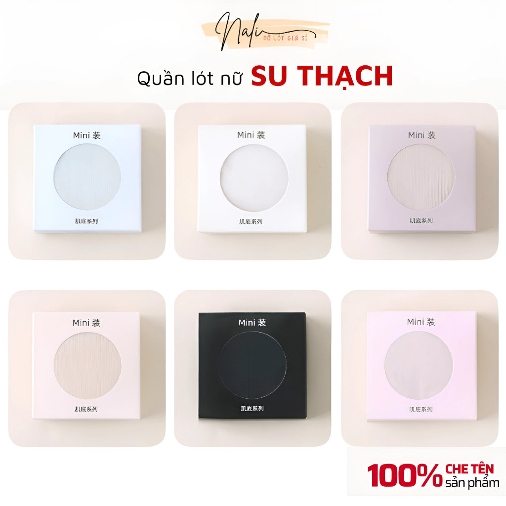 Set 6 Quần Lót Su Thạch Tàng Hình Không Lộ Viền, Quần Lót Nữ Su Băng Lụa Kháng Khuẩn Nali do lot gia si 339