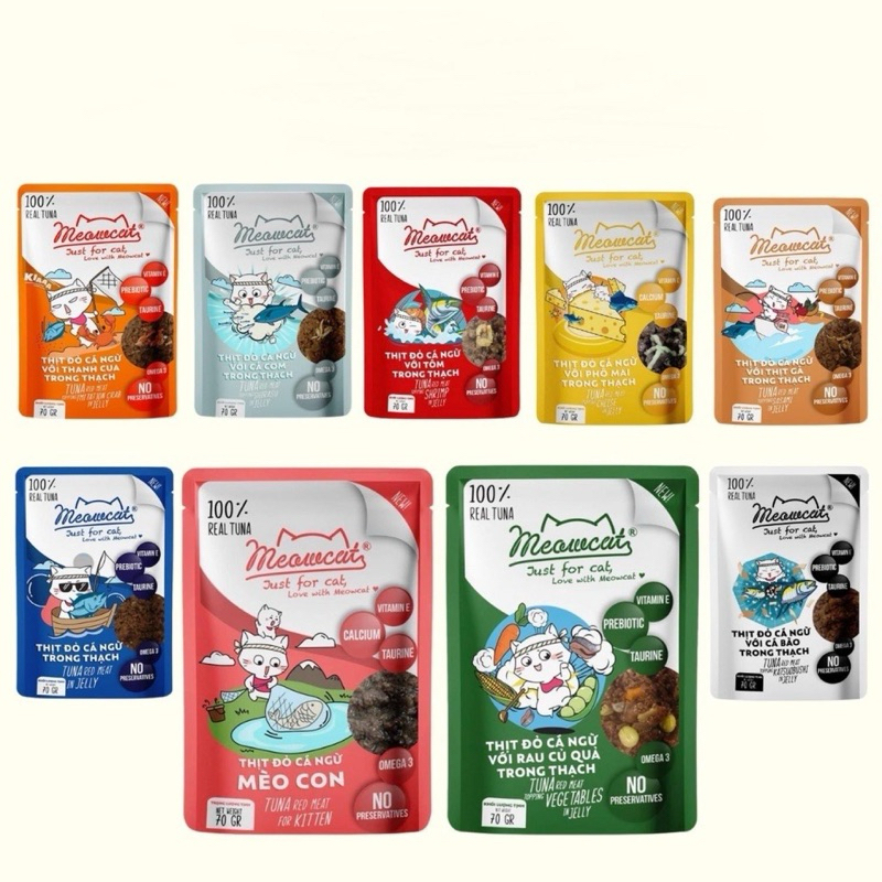 Pate thạch Meowcat cho mèo - 70g