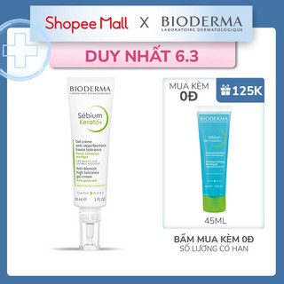 Kem dưỡng hỗ trợ giảm mụn chuyên sâu cho da mụn nhẹ đến trung bình Bioderma Sébium Kerato+ 30ml