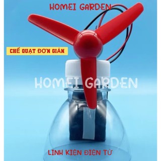 Học cụ Stem Steam - Bộ lắp ghép quạt mini gồm motor hộp đựng pin và cánh quạt DIY - HM0260