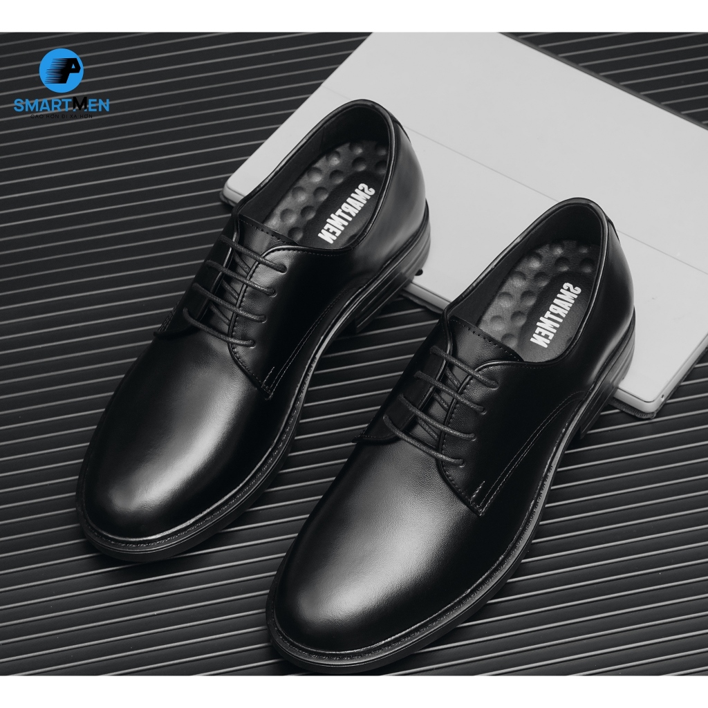 Giày tây công sở SMARTMEN tăng chiều cao GDC-06 Đen