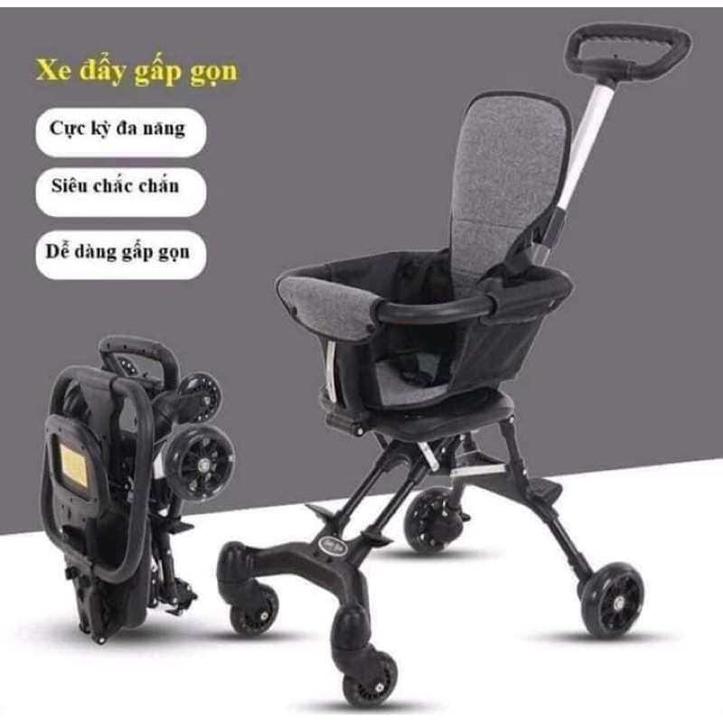 Xe đẩy 4 bánh gấp gọn cho bé