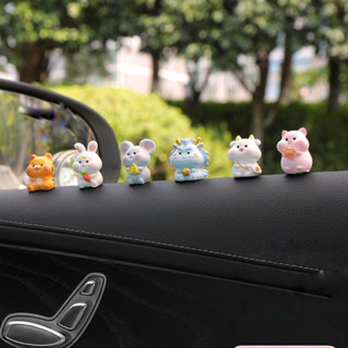 Bộ 12 con giáp mini phong cách Chbi cực dễ thương - Trang tí taplo ô tô hoặc bàn làm việc