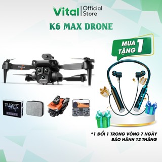 FLYCAM máy bay điều khiển từ xa Flycam mini K6 Max Drone camera 4K ba chiều sắc nét phù hợp cho người mới bh12t [GD433]