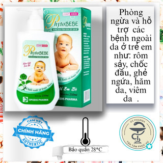 Phyto BEBE Opodis Pharma Tắm rôm sảy em bé kháng khuẩn, nấm (100ml)