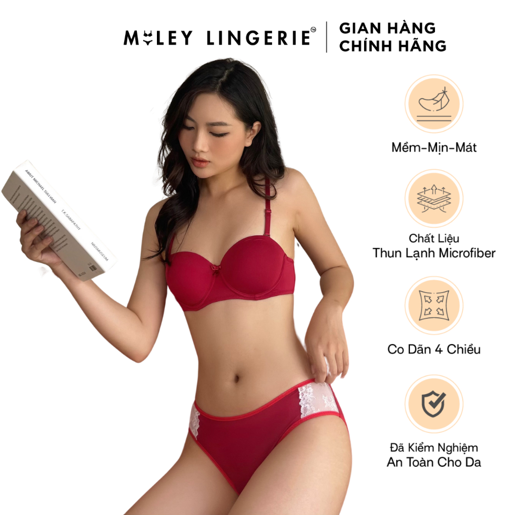 Áo Ngực Nữ Cúp Ngang Tháo dây Trơn Mút Mỏng Miley Lingerie BRM_102