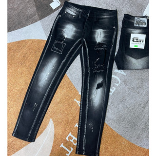quần bò jean nam dài đen rách gối vẩy sơn kiểu đẹp mẫu mới hot,chất jean co giãn form slimfit được kiểm hàng