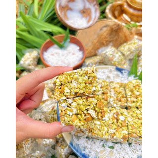 Cốm Nếp Lá Dứa Đậu Phộng 500Gam