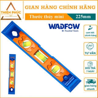 Thước thuỷ mini wadfow 225mm có nam châm, 3 lọ nước, chất liệu nhựa pp wsl4320