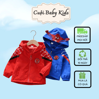  ÁO KHOÁC CHO BÉ TRAI BÉ GÁI ÁO KHOÁC GIÓ CHO BÉ TRAI BÉ GÁI NGƯỜI NHỆN SIÊU NHÂN SUPERMAN 
