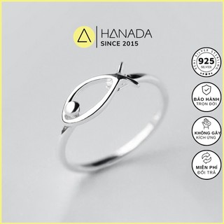 Nhẫn Bạc 925 Hanada Nhẫn Hình Cá 0018 N5