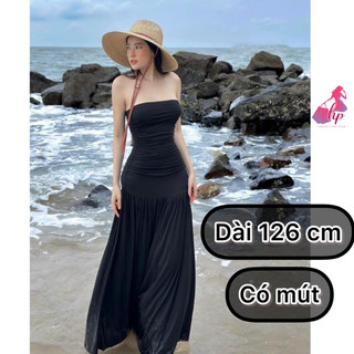 Đầm body đi biển maxi ống dáng dài, váy quây có mút nữ đi tiệc mặc hè G13