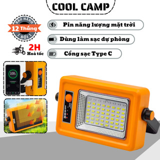 Đèn Cắm Trại Dã Ngoại Năng Lượng Mặt Trời Siêu Sáng, Đèn Led Dung Lượng Pin Lớn Camping, Câu Cá