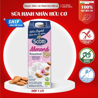 Sữa Hạt Hạnh Nhân Hữu Cơ Không Đường Riso Scotti - Unsweetened Almond Drink 1L