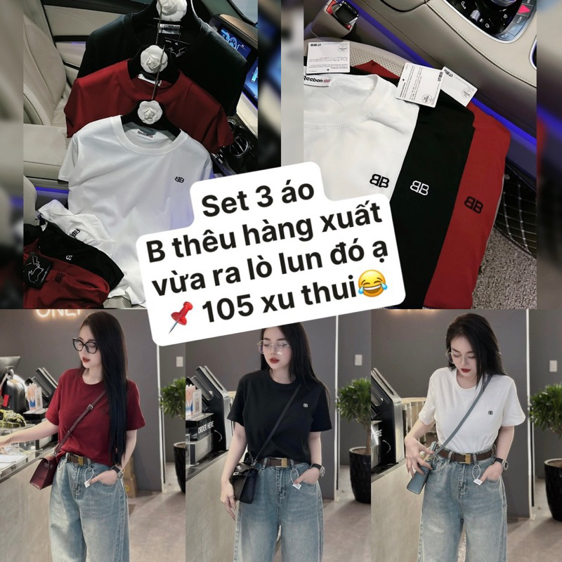 💋💋💋 Set 3 ado B thêu hàng xuất vừa ra lò lun đó ạ 📌 Sỉ 105k. Sll ib bao dá vbb