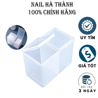 Hộp đựng giấy lau gel 2 ngăn hộp nhựa đựng giấy lau gel nail Jeliva 