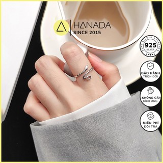 Nhẫn bạc 925 hanada rắn 0708 n2