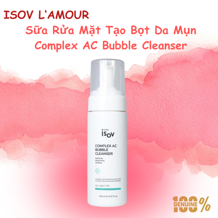 Sữa Rửa Mặt Tạo Bọt Da Mụn Complex AC Bubble Cleanser ISOV 150ml