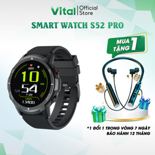 Đồng hồ thông minh Smart watch S52 Pro nghe gọi lướt web, đo nhịp tim, phân tích giấc ngủ, chống nước bh12t [GD401]