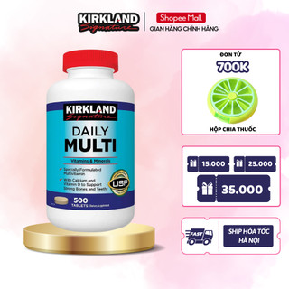 Bổ sung vitamin tổng hợp thiết yếu cho cả gia đình Vitamin tổng hợp Daily Multi Kirkland Signature 500 viên