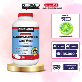 Glucosamine hcl bổ xương khớp kirkland glucosamine 1500mg with msm 1500mg 375 viên của mỹ