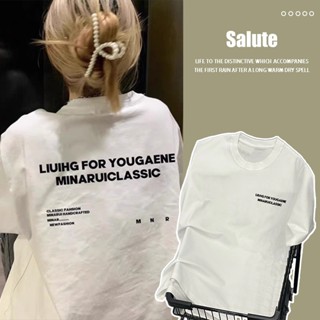 Áo thun Trắng nữ họa tiết in chữ LIU form rộng basic nam nữ mặc đều đẹp