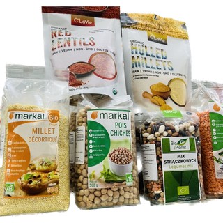 Đậu Gà, Đậu Hà Lan, Hạt Lanh Vàng, Diêm Mạch, Hạt Kê Hữu Cơ Markal 500g