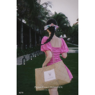 Đầm nhúng chỉ đính nơ