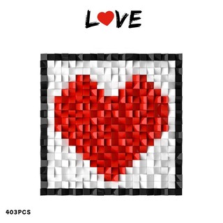  Bộ mô hình đồ chơi lắp ráp 3D xếp hình khung ảnh hình trái tim, khung hình LOVE