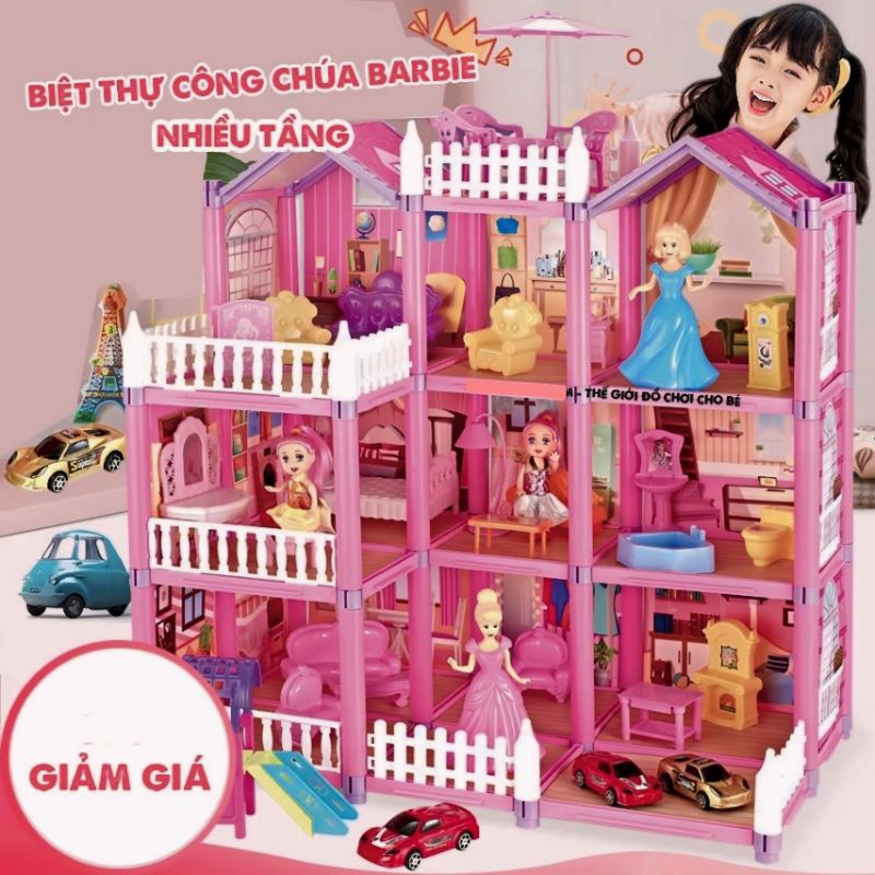 Lắp ghép nhà búp bê - biệt thự công chúa 257 chị tiết