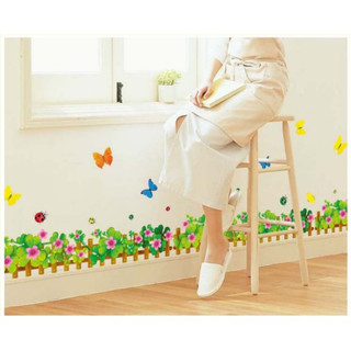 Decal trang trí chân tường Cỏ Hoa Lá lớn-K26