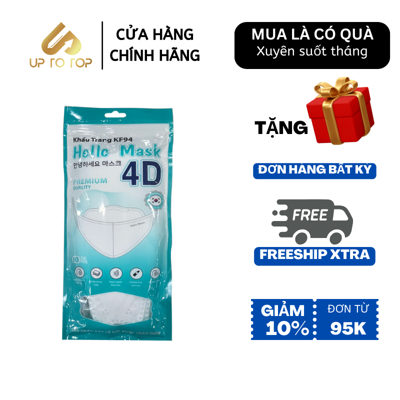 Khẩu trang Hello mask KF94 4 lớp (gói 10c)