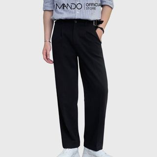 Quần Ấu Ống Suông Nam Mando, Quần Ống Rộng Thiết Kế Sidetab Đa Dạng Phong Cách Hàn Quốc, Có Cạp Chun Co Dãn TRS012
