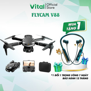 Máy bay điều khiển từ xa flycam mini V88 dung lượng lớn camera kép bay ổn định phù hợp cho người mới bh 12t [GD565]