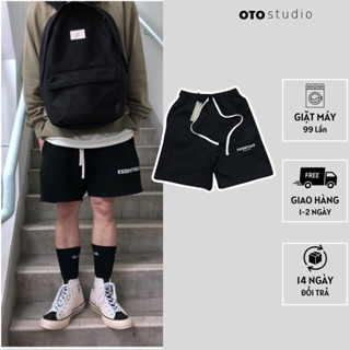 Quần short nam big size ESSENTIALS - Quần đùi nam boy phố vải thun lạnh co dãn cạp chun thoải mái vận động streetwear
