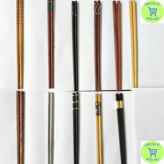 Bộ 10 đôi đũa ăn cơm cao cấp gỗ tự nhiên, đũa tre, vân đá, Đũa ăn cơm kháng khuẩn nhiều mẫu lựa chọn