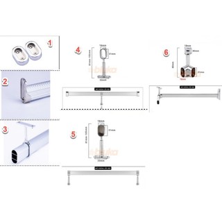 Bas treo suốt tủ quần áo (cốc tủ) đủ loại có tăng chỉnh