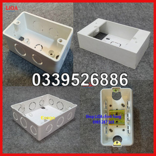 💥Giá Sỉ💥 Đế âm đơn, đế âm đôi, đế nổi đơn, đế nổi đôi, đế át tự chống cháy LiOA dùng cho các mặt chữ nhật