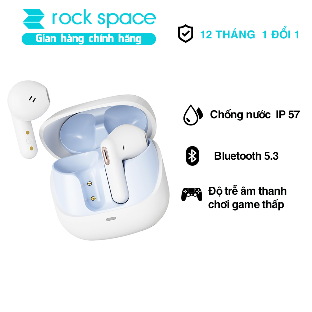 Tai nghe bluetooth không dây nhét tai TWS Rockspace S3 hàng chính hãng bảo hành 1 năm 1 đổi 1