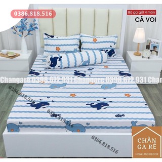Ga Trải Giường Poly Cotton, Ga Nệm Mùa Hè Poly Cotton Kèm 2 Vỏ Gối Nằm Đủ Kích Thước Mẫu TAM GIÁC GHI (Được Chọn Màu)