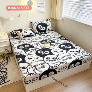 Ga Trải Giường Poly Cotton, Ga Nệm Mùa Hè Poly Cotton Kèm 2 Vỏ Gối Nằm Đủ Kích Thước Mẫu THỔ CẨM  ( Được Chọn Màu)