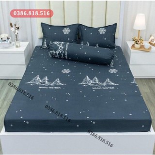 Ga Trải Giường Poly Cotton, Ga Nệm Mùa Hè Poly Cotton Kèm 2 Vỏ Gối Nằm Đủ Kích Thước Mẫu DÂU TÂY VÀNG ( Được Chọn Màu)