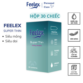 Bao cao su Feelex superthin siêu mỏng hộp 30 bcs