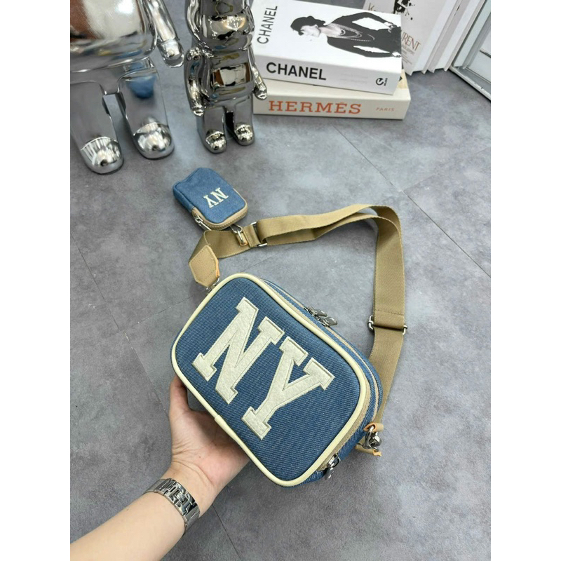 B665 Túi đeo chéo cá tính , túi M.L.B siêu hot trend , túi đeo chéo Hộp cho nam và nư + tặng kèm 1 Mask bất kì