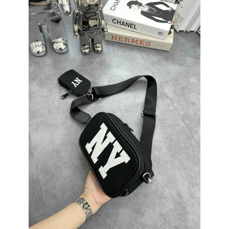 B665 Túi đeo chéo cá tính , túi M.L.B siêu hot trend , túi đeo chéo Hộp cho nam và nư + tặng kèm 1 Mask bất kì