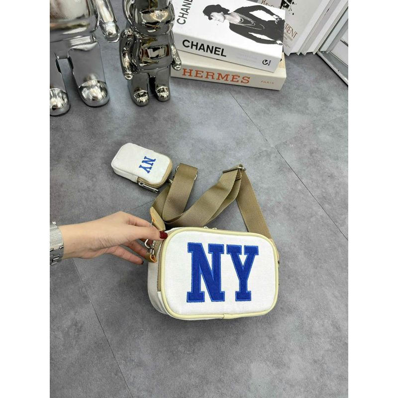 B665 Túi đeo chéo cá tính , túi M.L.B siêu hot trend , túi đeo chéo Hộp cho nam và nư + tặng kèm 1 Mask bất kì