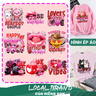 [Hình ủi, ép nhiệt] Hình ủi quần, áo Valentines Day ủi bằng bàn là, bàn ủi V4