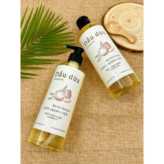 500ml dầu dừa bến tre nguyên chất 100%, tinh luyện khử mùi