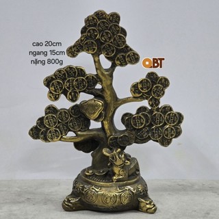 Cây tiền tài lộc bằng đồng - phong thuỷ
